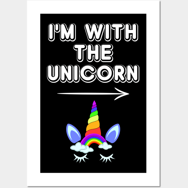 I'm With The Unicorn Birthday Party Wall Art by finedesigns